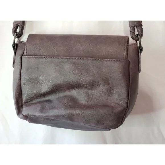 Circus for Sam Edelman Intricate Design Maroon Faux Leather Purse - Picture 4 of 8